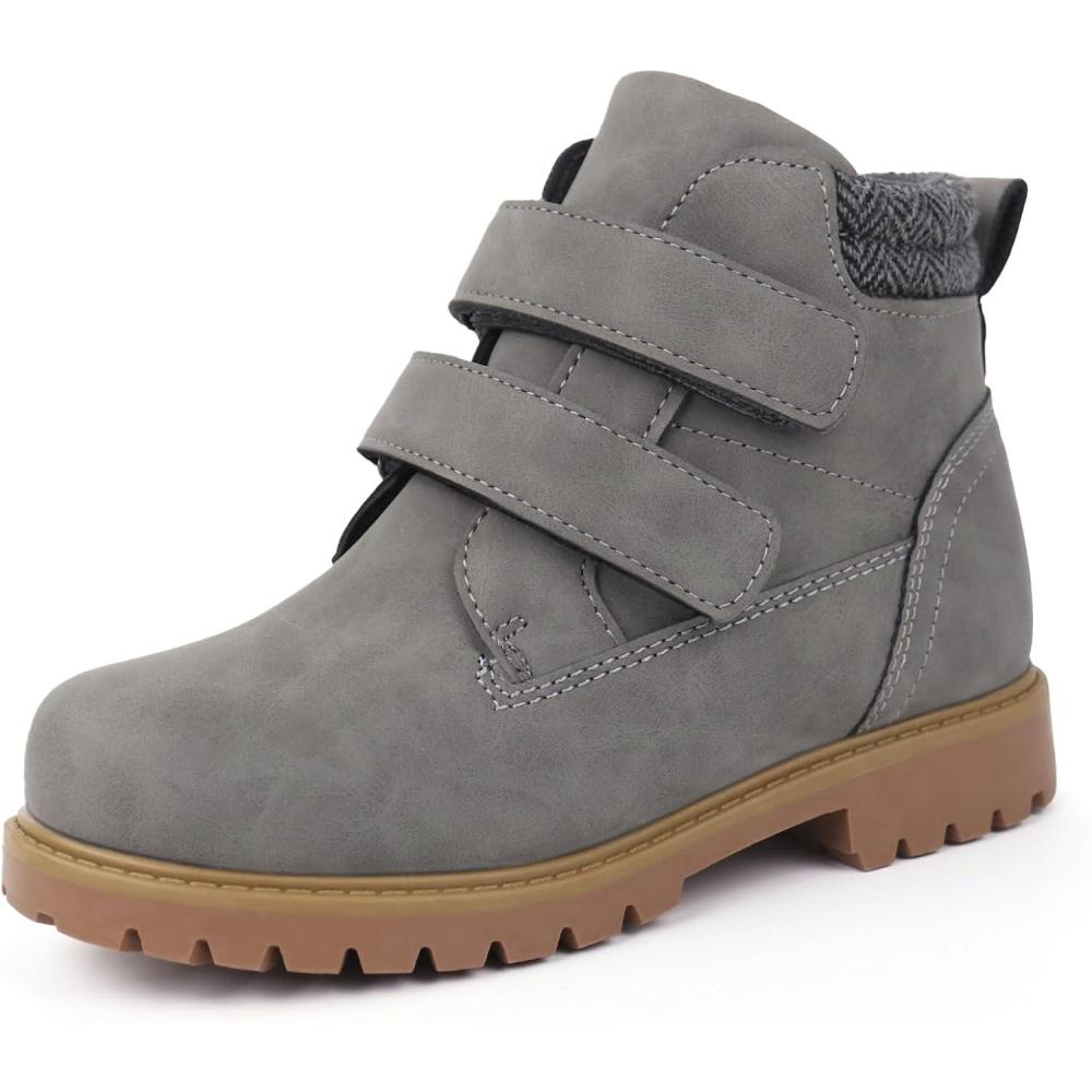 imageTobfis Kids Waterproof Strap Work Boots ToddlerLittle KidBig KidGrey