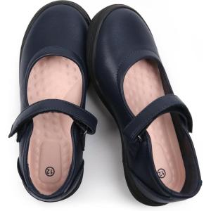 Tobfis Girl’s Mary Jane Flats Lightweight School Uniform Shoes Black Dress Shoes (Toddler/Little Kid/Big Kid/Youth)(Navy)