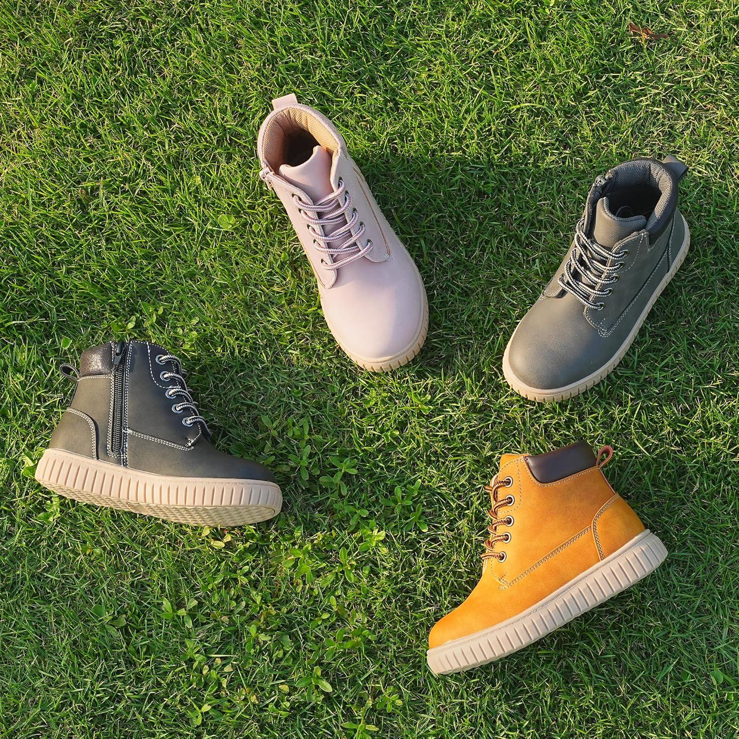 image:imageTobfis Kids Zipper Ankle Boots Kids Sneaker with BootLike High Top Design for Boys amp GirlsToddlerLittle KidBig KidDark Grey