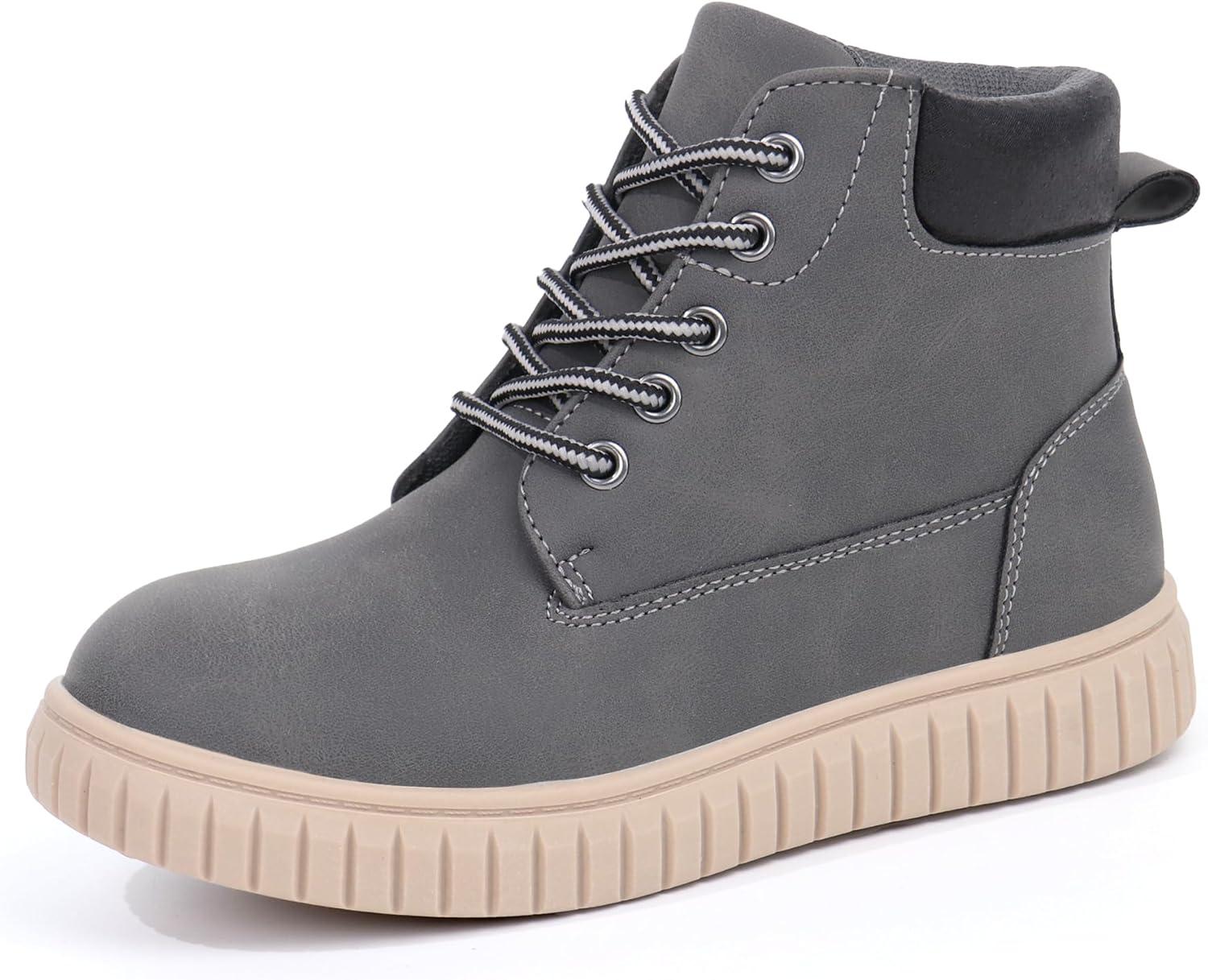 image:imageTobfis Kids Zipper Ankle Boots Kids Sneaker with BootLike High Top Design for Boys amp GirlsToddlerLittle KidBig KidDark Grey