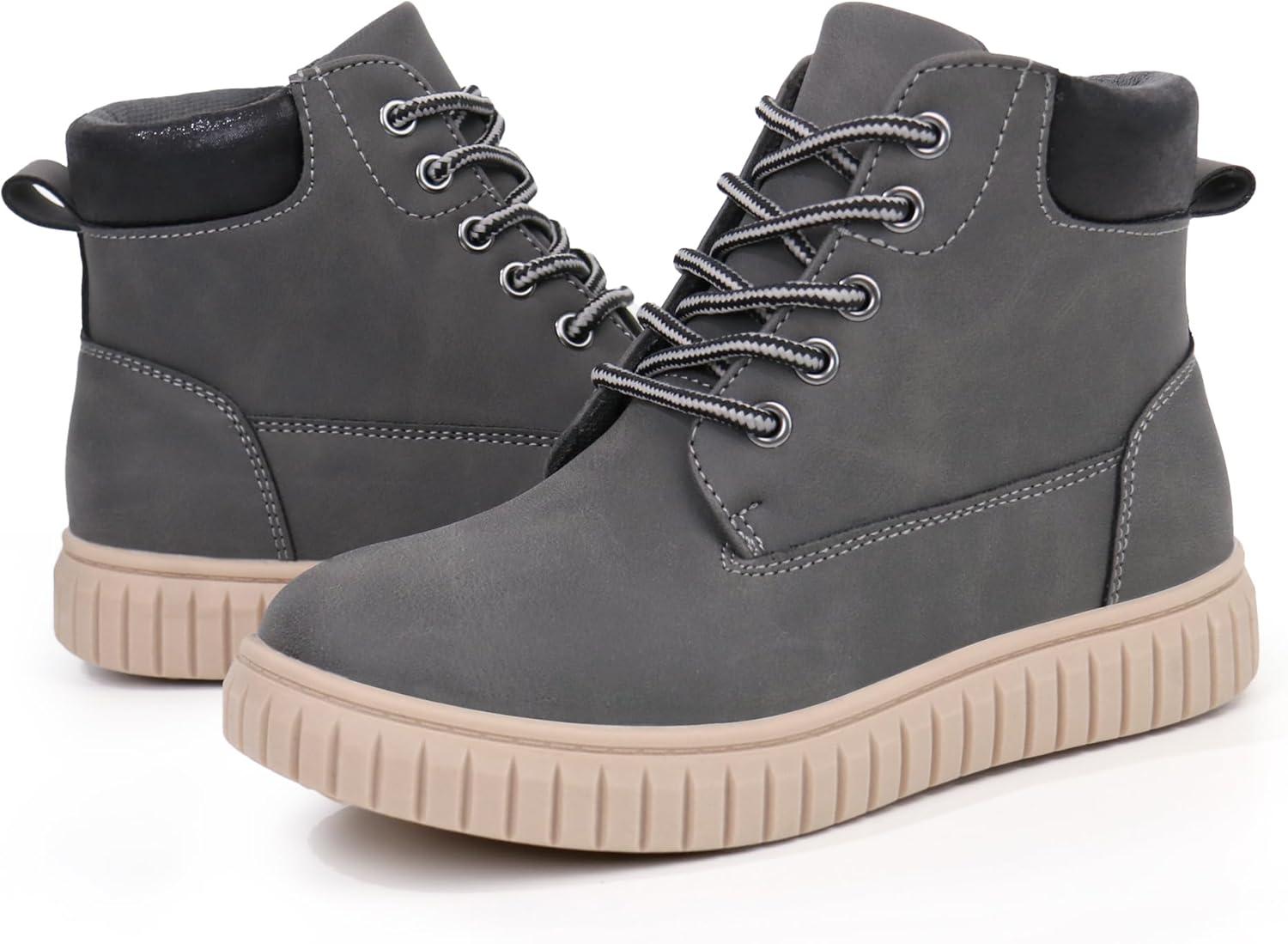 image:imageTobfis Kids Zipper Ankle Boots Kids Sneaker with BootLike High Top Design for Boys amp GirlsToddlerLittle KidBig KidDark Grey