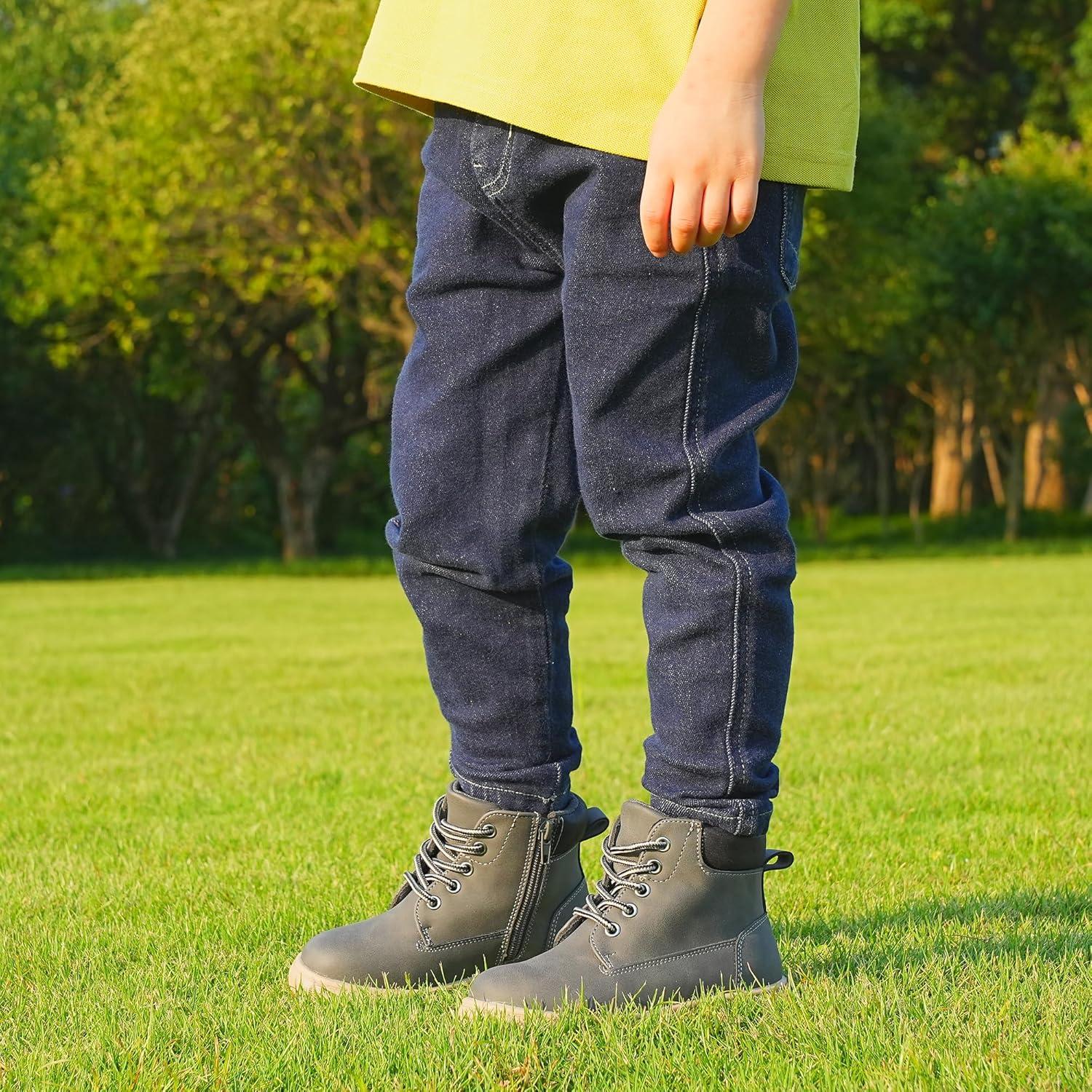 image:imageTobfis Kids Zipper Ankle Boots Kids Sneaker with BootLike High Top Design for Boys amp GirlsToddlerLittle KidBig KidDark Grey