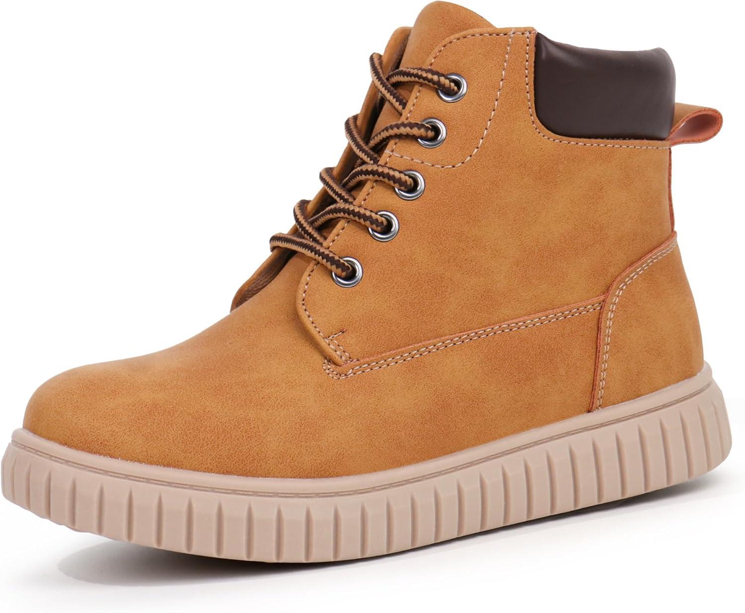 image:imageTobfis Kids Zipper Ankle Boots Kids Sneaker with BootLike High Top Design for Boys amp GirlsToddlerLittle KidBig KidTan